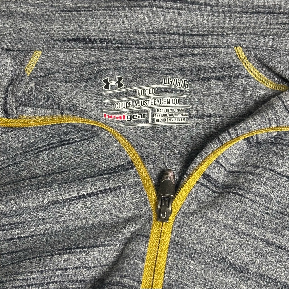 Under Armour Women’s L Gray 1/4 Zip Performance Pullover w/ Notre Dame Logo - Picture 5 of 12